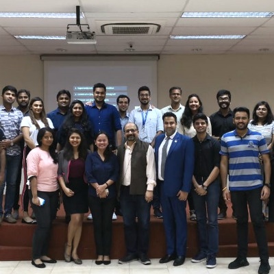 SP Jain students had a great time learning from Mr. Sandeep Khanna (centre) at the Visiting Wisdom - Industry Insights guest lecture