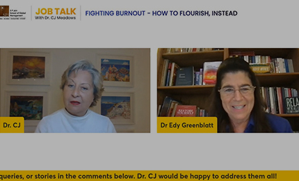 Job Talk with Jimmy Mistry: Job Talk with Dr Eddy: Fighting burnout – how to flourish, instead