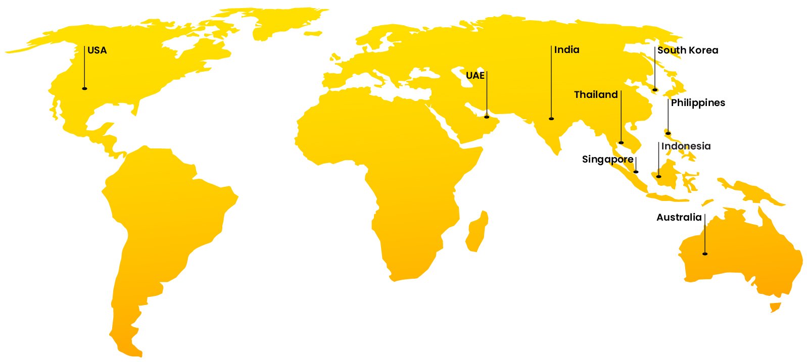 Employment Locations map