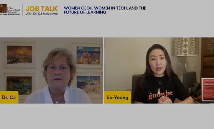 Job Talk with Dr CJ Meadows: ‘Women CEOs, women in tech, and future of learning’