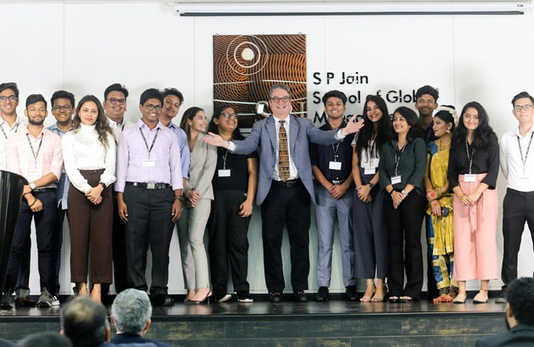 Dr Lawrence Pohlman, Professor of Finance & Engineering, University of Massachusetts Boston, with our students