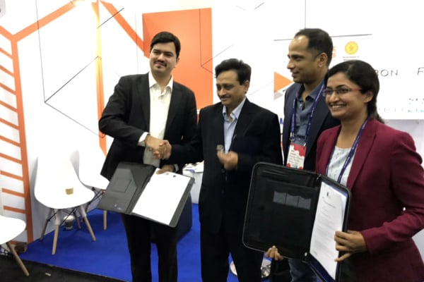 Mr. Vikram Pandya, Program Director - Fintech at SP Jain, Shri SVR Srinivas, Principal Secretary (IT) - Government of Maharashtra, Sopnendu Mohanty, Chief Fintech Officer - Monetary Authority of Singapore (MAS), and Sunita Nanda, Fintech Officer - Government of Maharashtra