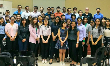 Postgraduate students attend a workshop hosted by Amazon Web Services