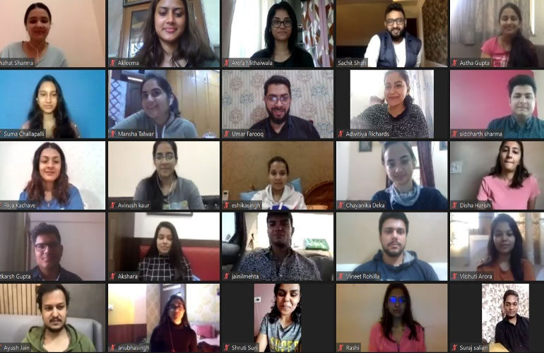  SP Jain’s MGLuxM students from the January 2021 cohort at their virtual orientation ceremony