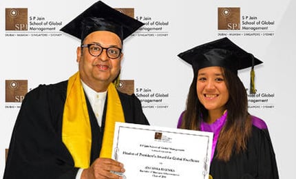 Dean’s Lister and President’s Award finalist Anushka Khemka’s inspiring SP Jain journey