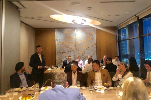 Dr. John Fong, CEO & Head of Campus (Singapore) - SP Jain, driving the conversation on customer experience as he moderates the dinner with other C-suites in the room