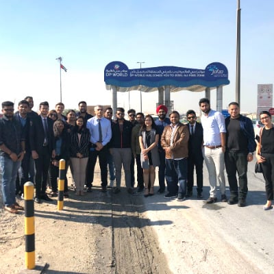 MGB students visit Jebel Ali Port, the world's largest man-made harbour